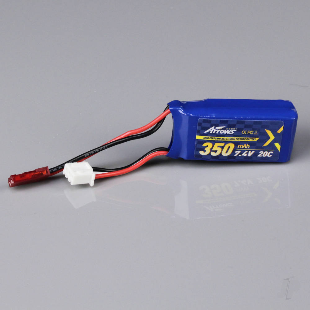 Arrows Hobby LiPo 2S 350mAh 7.4V 20C JST (for Pioneer) ARRLIPBAT01