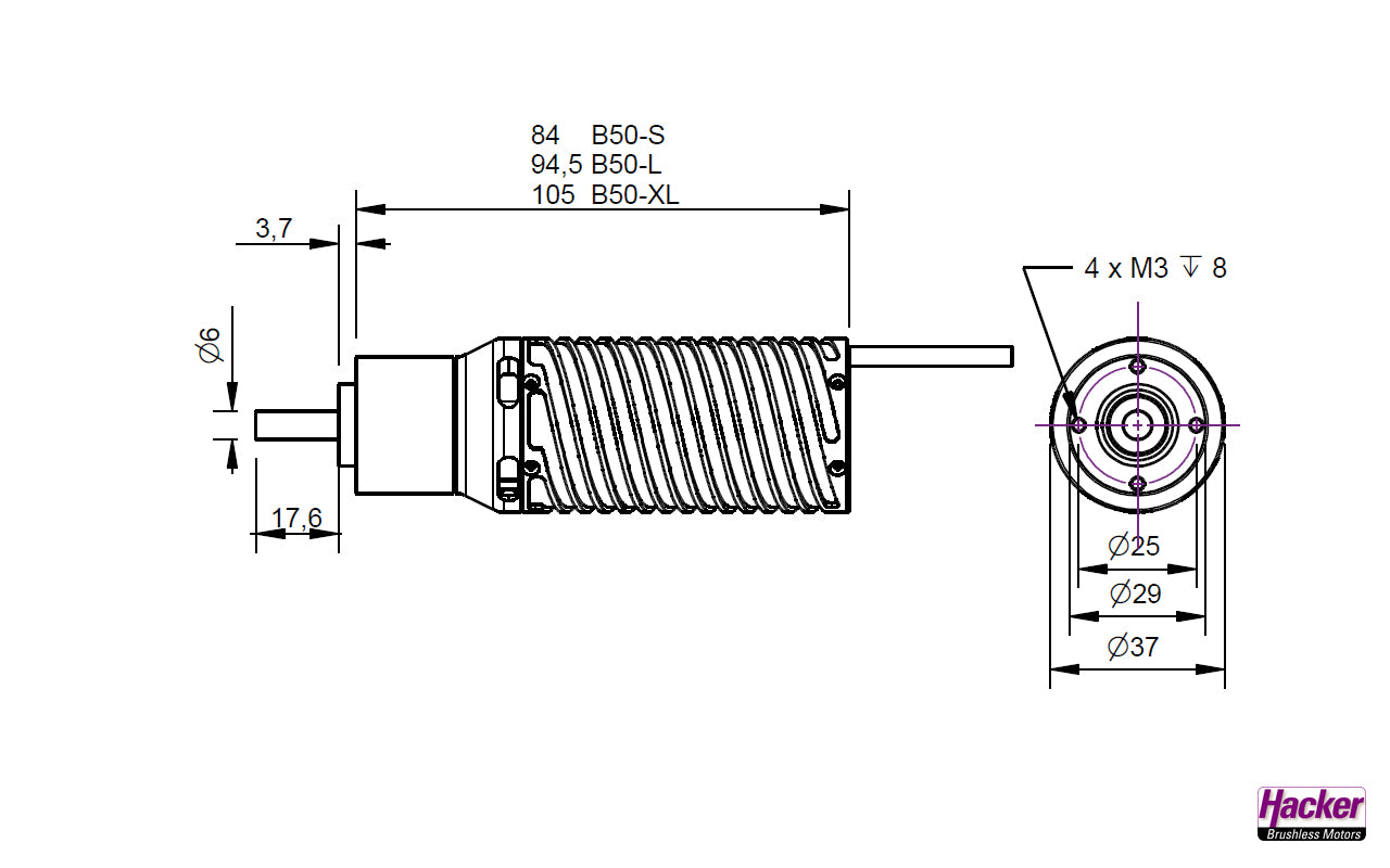B50-10L Competition + 6.7:1 Kv 2210 from Hacker 10100911