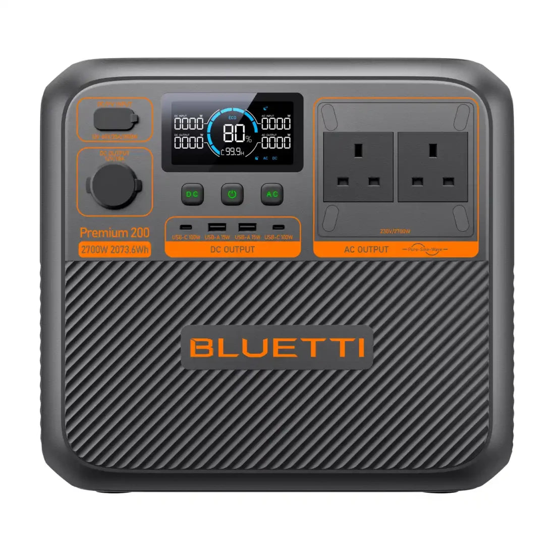 Bluetti Premium 200 V2 Portable Power Station P-PR200V2-UK-GY-BL-0