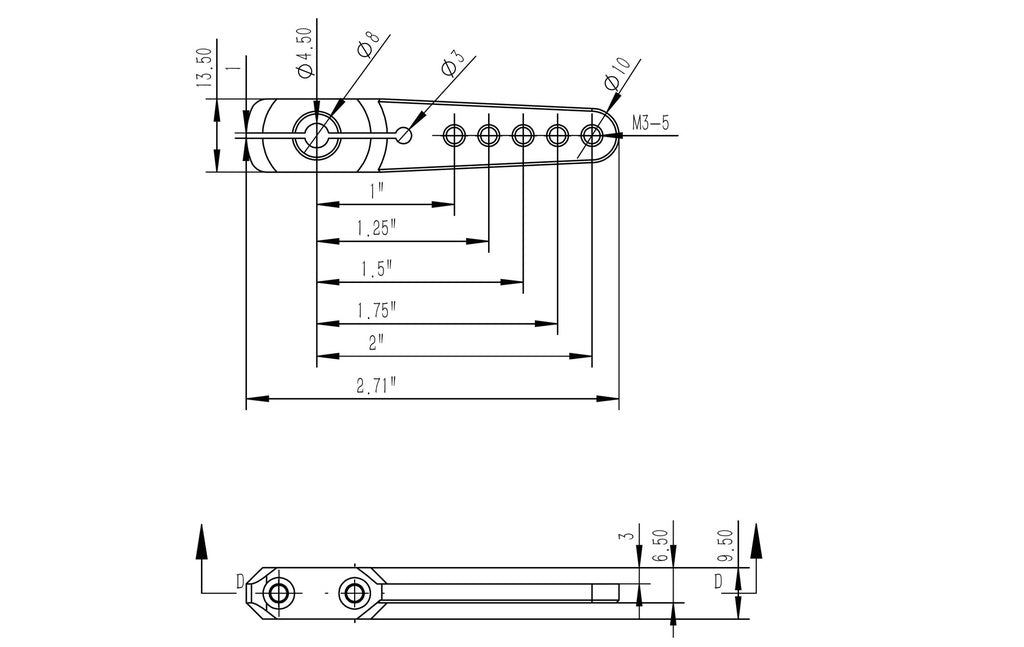 CHASERVO Servo Arm 0825.11 CHA082511