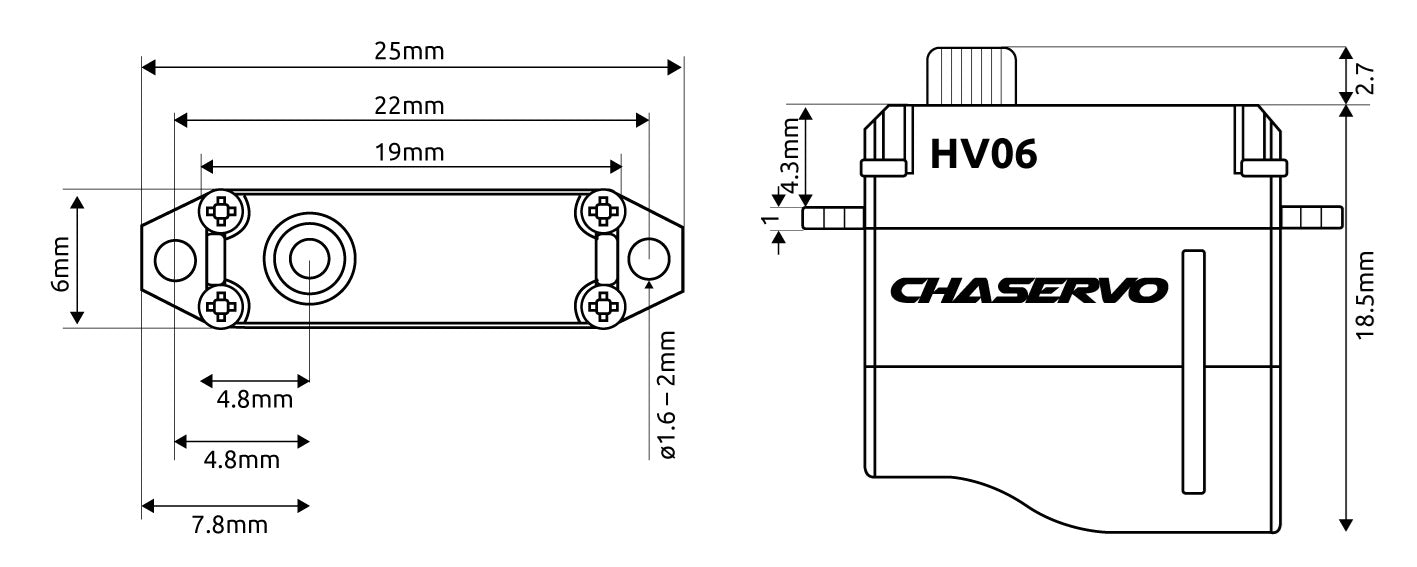 CHASERVO HV06 Micro Servo HV06