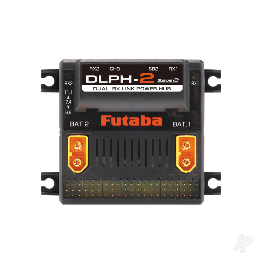 DLPH-2 Futaba Dual Rx Intelligent Power Hub (Dual Battery & Gyro Capable)