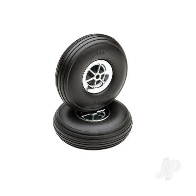 Dubro 2-3/4in Diameter Chrome Treaded Wheels (2 pcs) DUB275TC