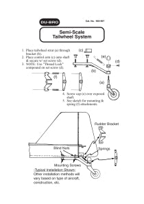 Dubro Semi-Scale Tail Wheel (20-60 Size) DUB955