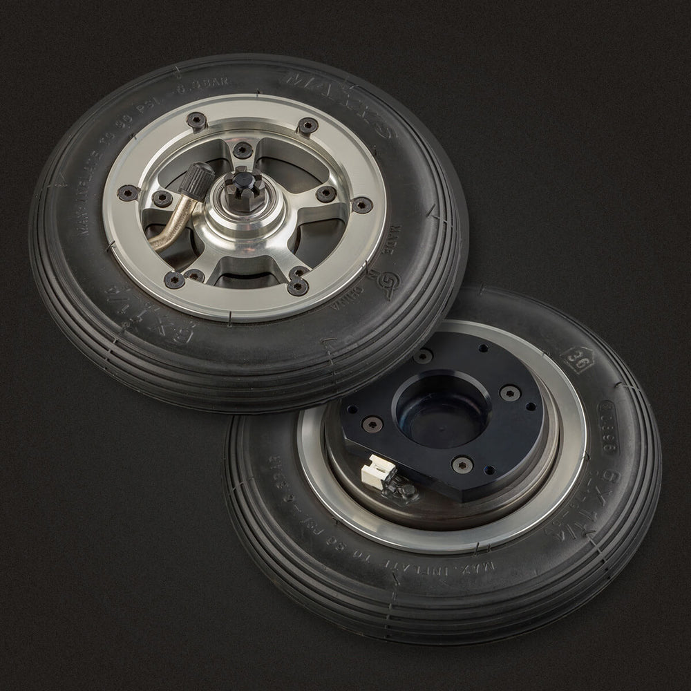 Electron 150mm Main Inflatable Wheels & Brake Set Pair for UAV applica