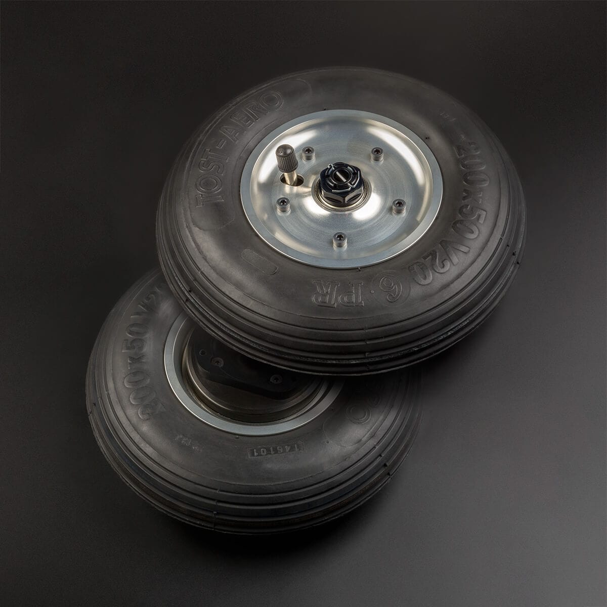 Electron 200mm Main Inflatable Wheels & Brake Set Pair for UAV applications