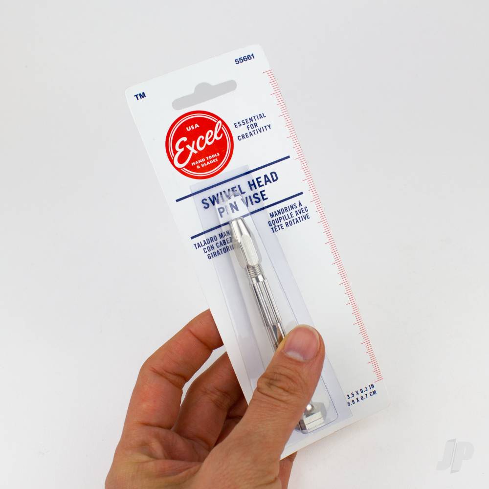 Excel Swivel Head Pin Vise with 4 Chucks (Carded) EXL55661