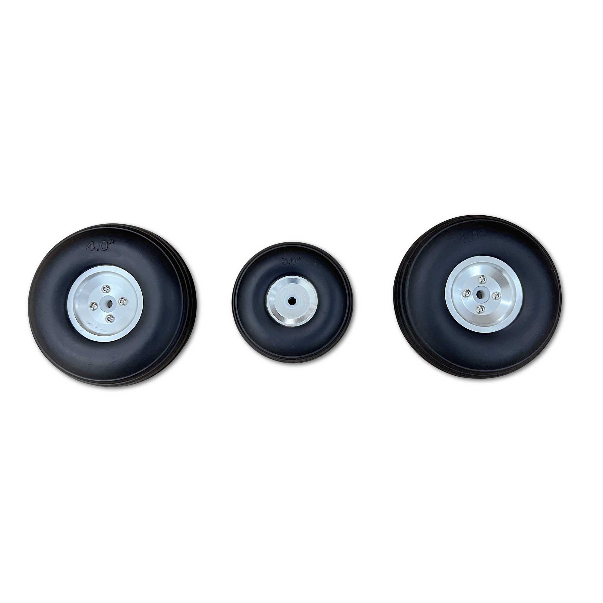 Hangar 9 Aluminum Hub Wheel Set (3): OV-10 Bronco 20cc HAN505532