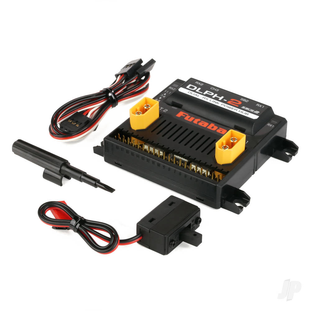 DLPH-2 Futaba Dual Rx Intelligent Power Hub (Dual Battery &amp; Gyro Capable) FUT05102735-1