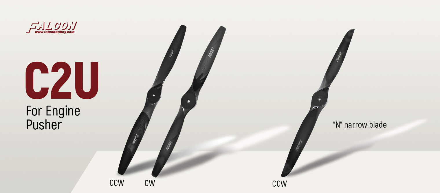 Falcon 30x20" Carbon Propeller Pusher - Gas