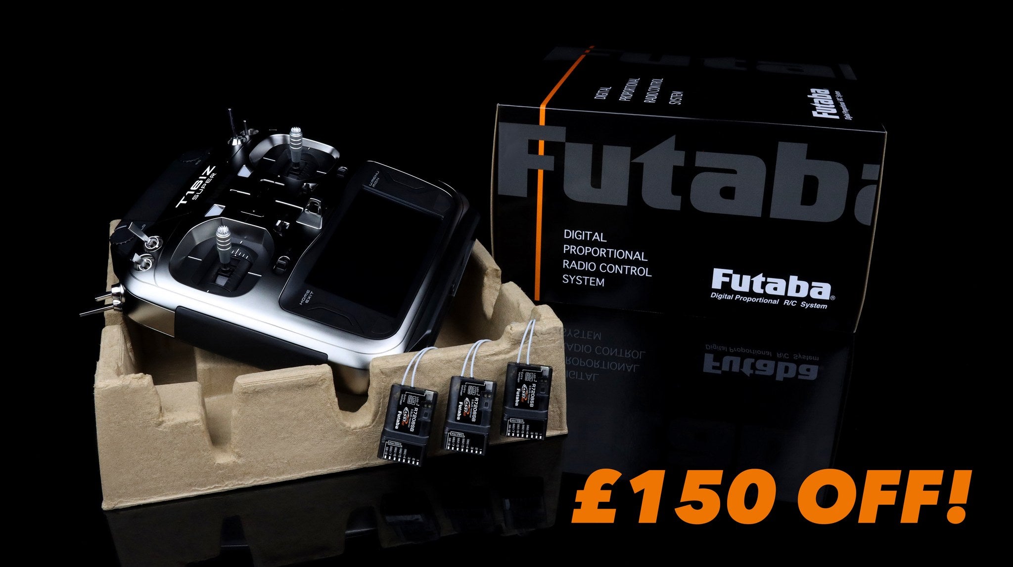 Futaba 16IZS Super 18-Channel Air Radio with 3 x R7208SB Receivers Multi-Mode Offer