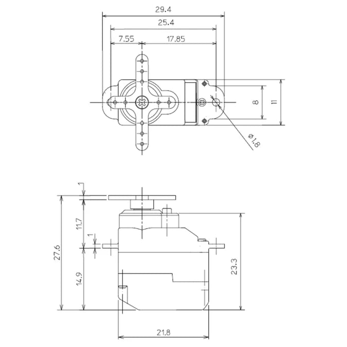 Futaba S3154 Sub-Micro Digital Servo 1.7kg 0.09s 4.8V - 6V FUT05102308-3
