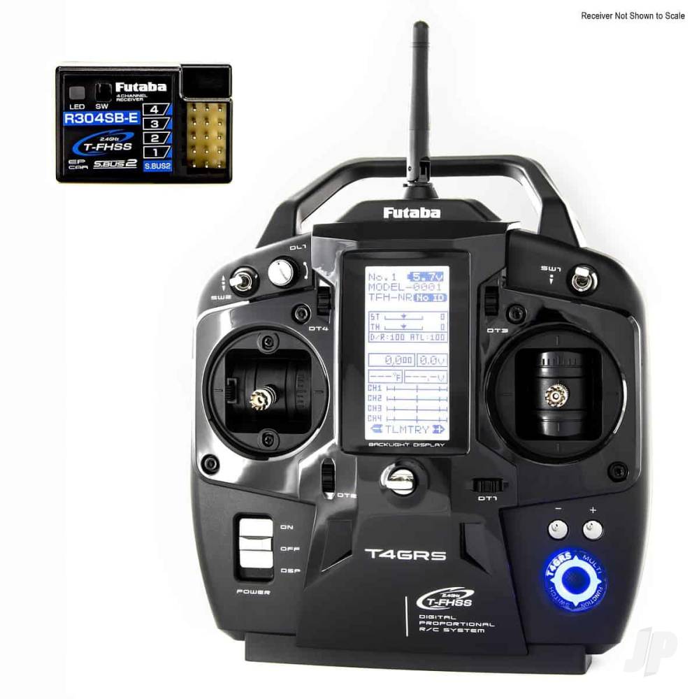 Futaba T4GRS 2.4GHz T-FHSS 4-Channel Combo Including R304SB With Telemetry radio and receiver