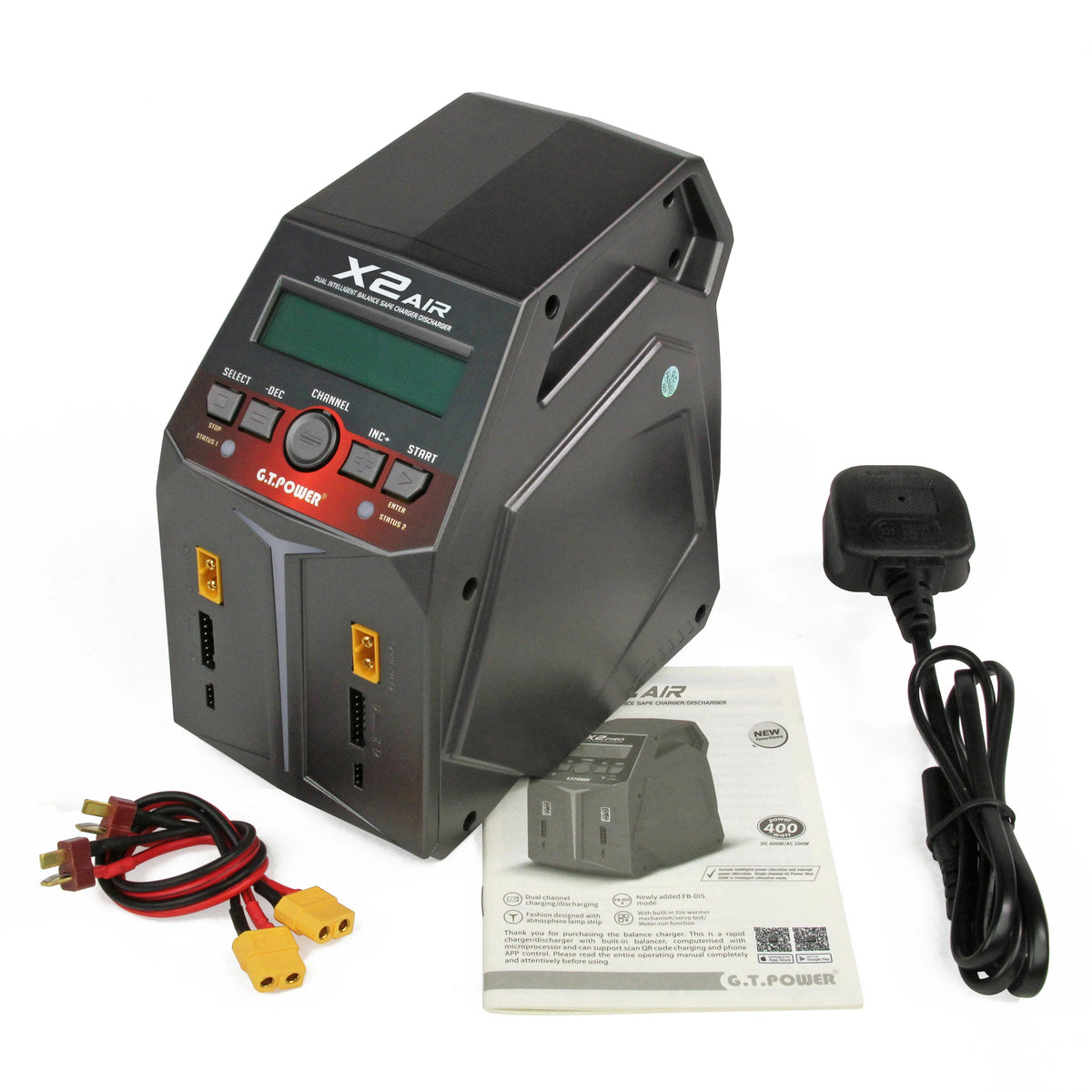 GT Power X2 Air Charger 2x100W AC/DC 12A Charger / Discharger (UK) GTP0185