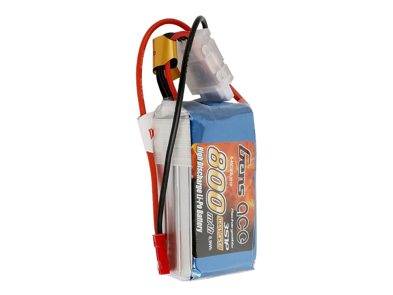 Gens Ace Li-Po 3S 11.1V 800mAh 45C with BEC O-G3S0800-45B