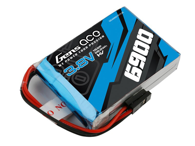 Gens Ace Li-Po 1S 3.7V HV 6900mAh Tx with JR G1H6900-TX