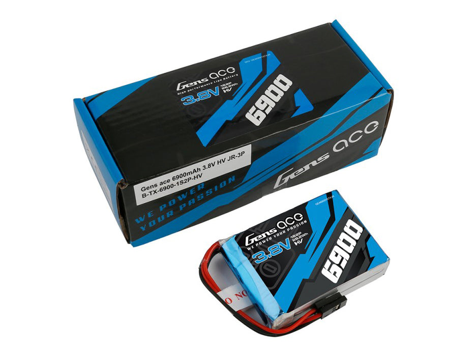 Gens Ace Li-Po 1S 3.7V HV 6900mAh Tx with JR G1H6900-TX