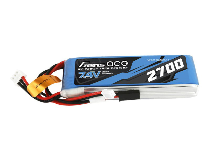 Gens Ace Li-Po 2S 7.4V 2700mAh Rx with Futaba G2S2700-RX