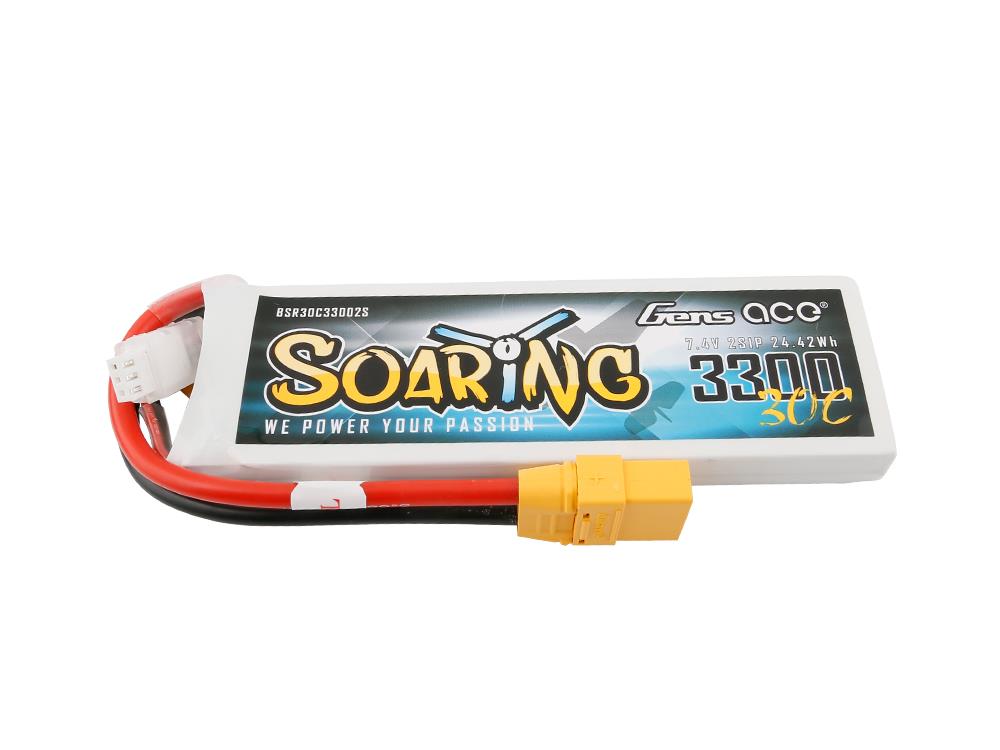 Gens Ace Li-Po 2S 7.4V 3300mAh 30C Soaring with XT90 G2S3300-30X9
