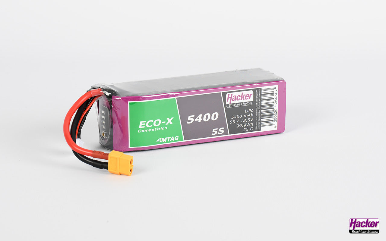 Hacker TF LiPo ECO-X 5400 5S Competition MTAG LiPo Battery - XT60