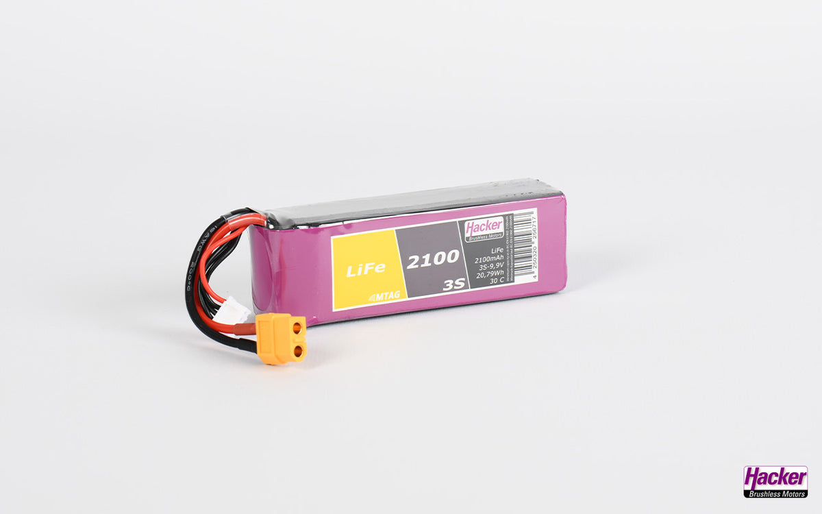 Hacker TopFuel LiFe Battery 3S 2100mAh 30C XT60 MTAG 92100351