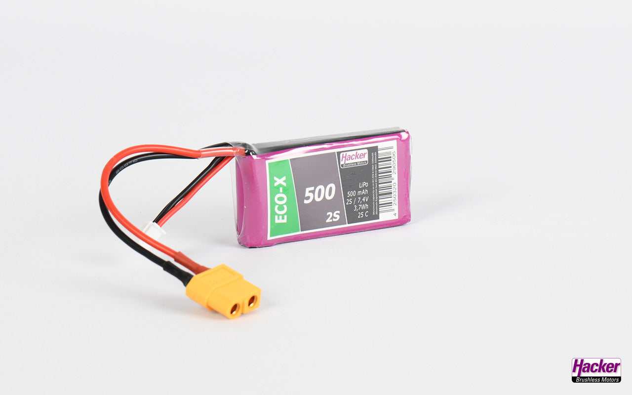 Hacker TopFuel ECO-X 2S 500mAh 25C LiPo Battery XT60 90500241