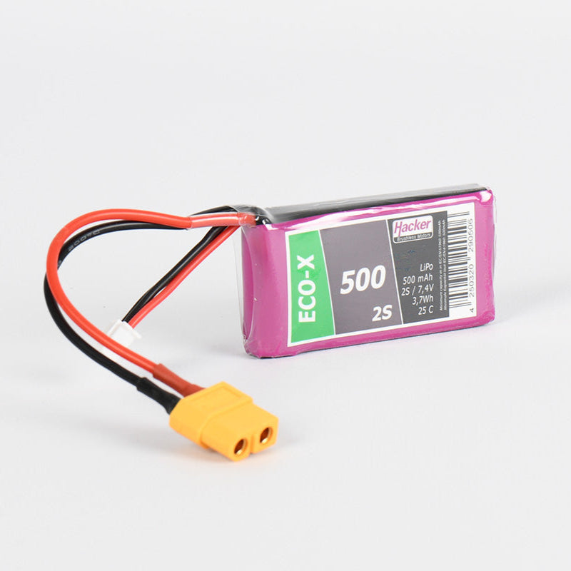 Hacker TopFuel ECO-X 2S 500mAh 25C LiPo Battery XT60 90500241 