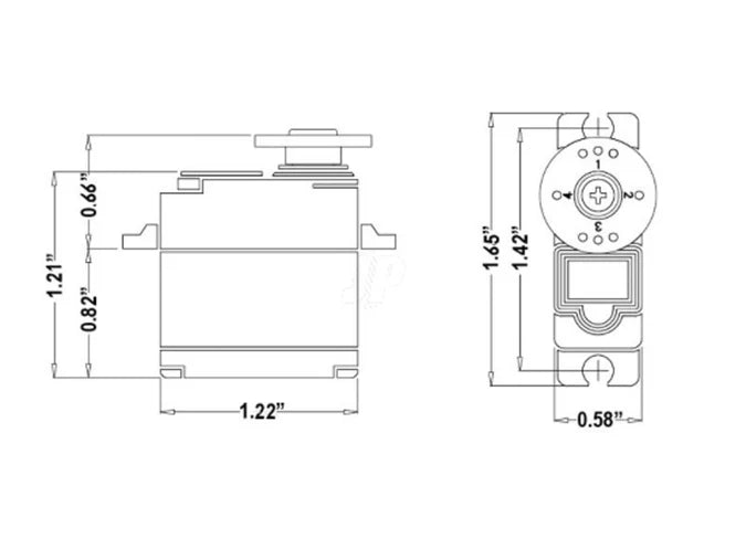 Hitec HS-5086WP Micro Digital Cored Servo 28.5g 3.6kg/0.15s 4.8V - 6.0V 2221970