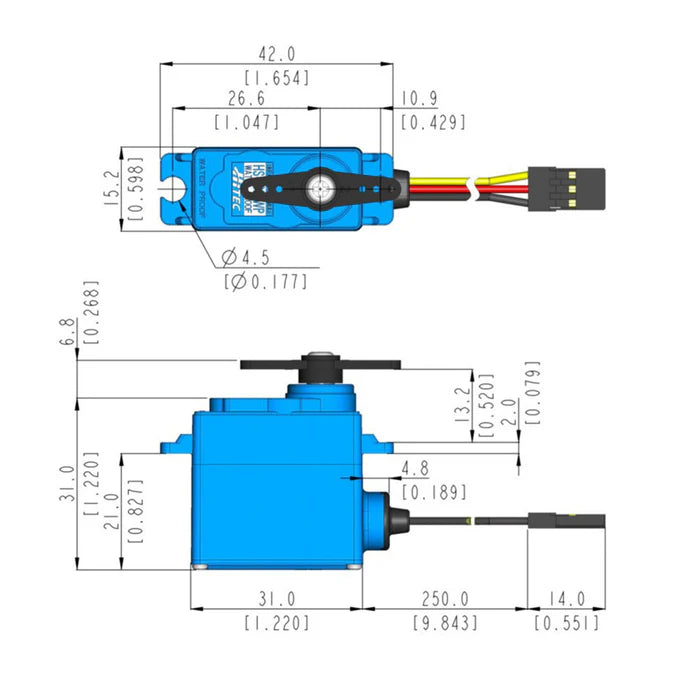 Hitec HS-5086WP Micro Digital Cored Servo 28.5g 3.6kg/0.15s 4.8V - 6.0V 2221970