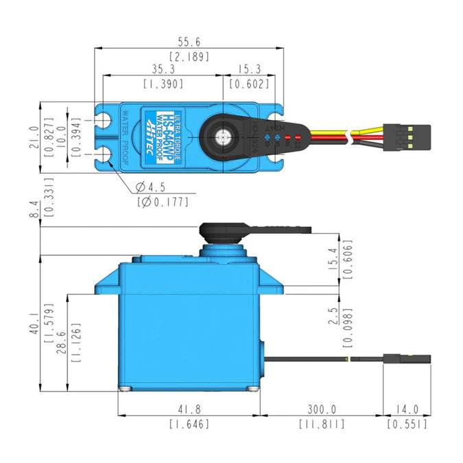 Hitec HS-646WP Standard Analogue Cored Servo 60g 11.6kg/0.17s 6.0V - 7.4V 2221915