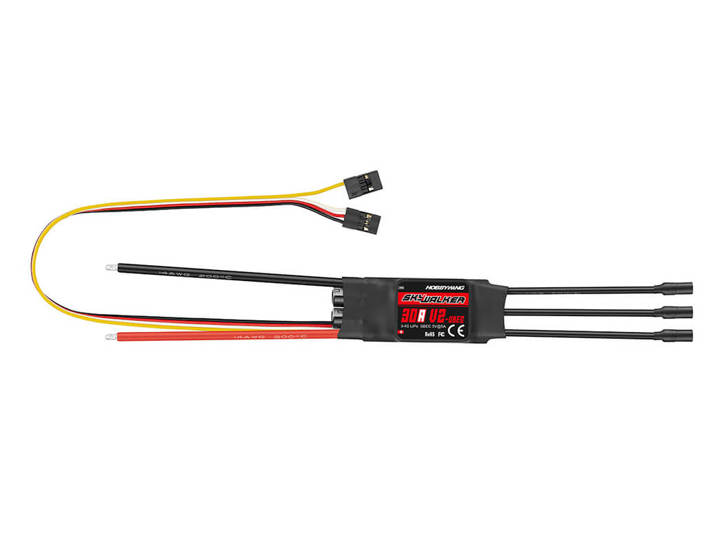 Overview of the whole ESC showing all the cables too