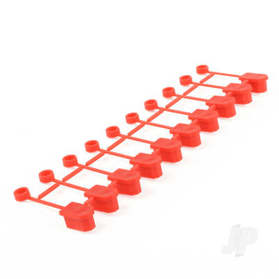 J Perkins XT60 Plug Protective Insulation Cover Red (10pcs) JPDA0020
