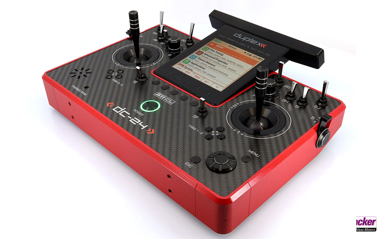 Jeti Duplex Tray Transmitter DC-24 II Rev.2 - Carbon Line Ruby DC24 with REX 12 Assist Receiver & Case