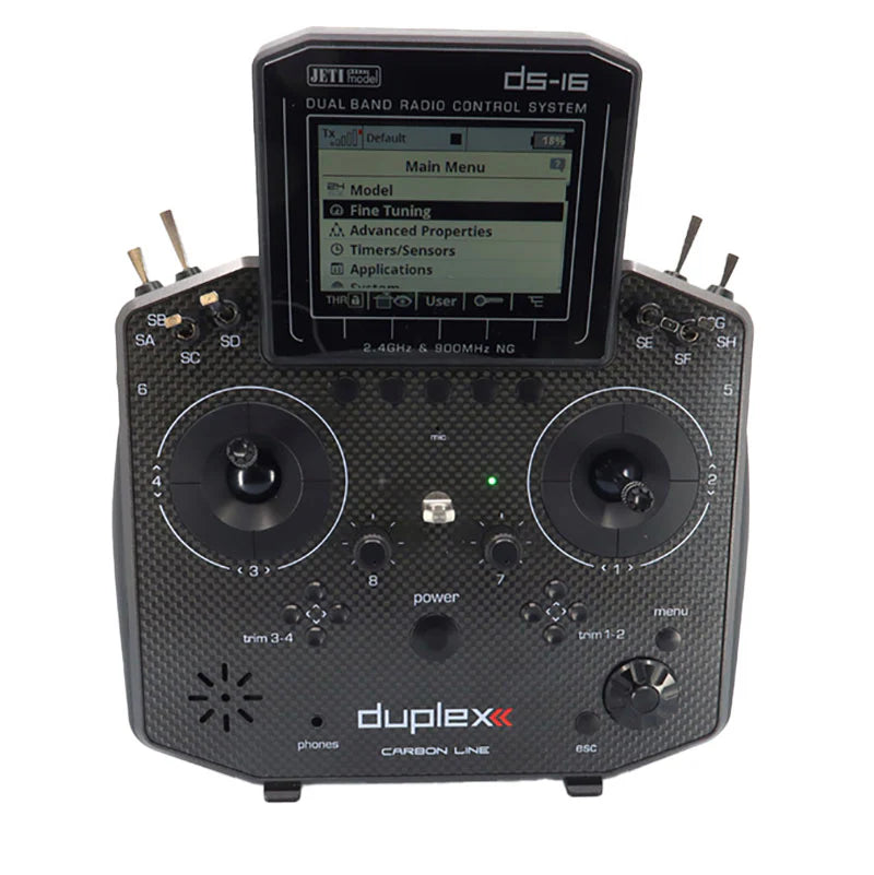 Jeti Duplex DS-16 Mk2 NG Carbonline MM Black Lacquered Transmitter Multimode JDEX-TDS16II-CLKL