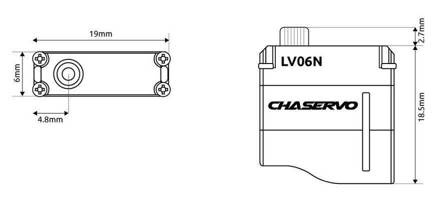 CHASERVO LV06H Wing Servo 1.9kg/0.055@5V LV06N