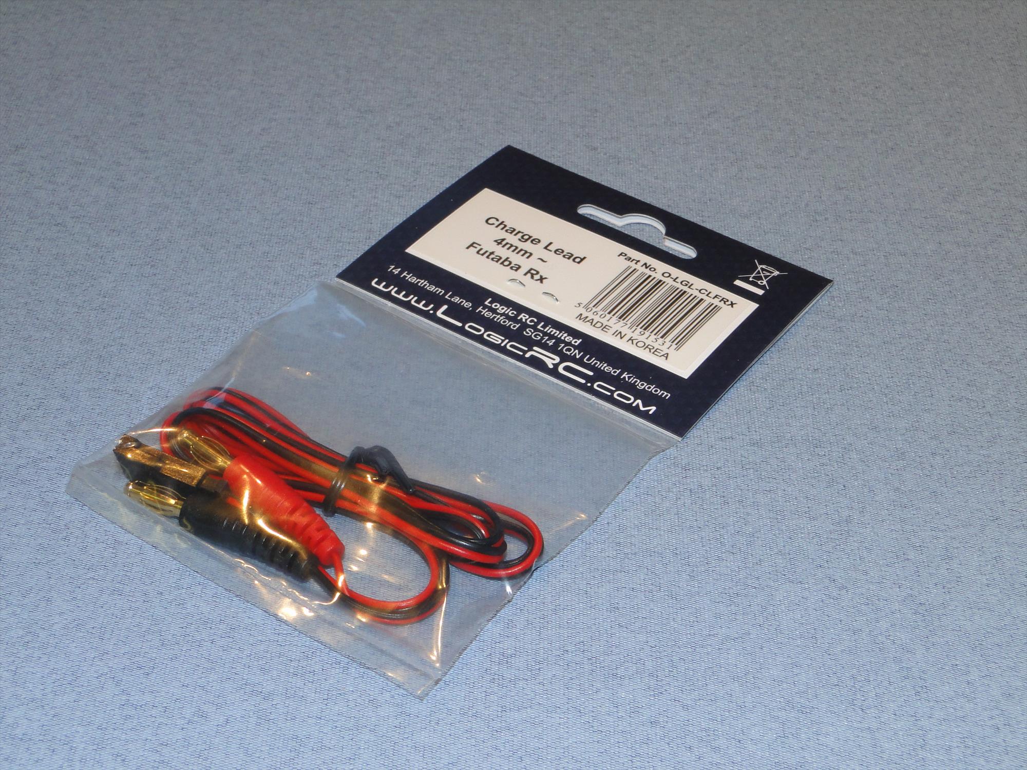 Logic RC Charge Lead : 4mm to Futaba Rx O-LGL-CLFRX