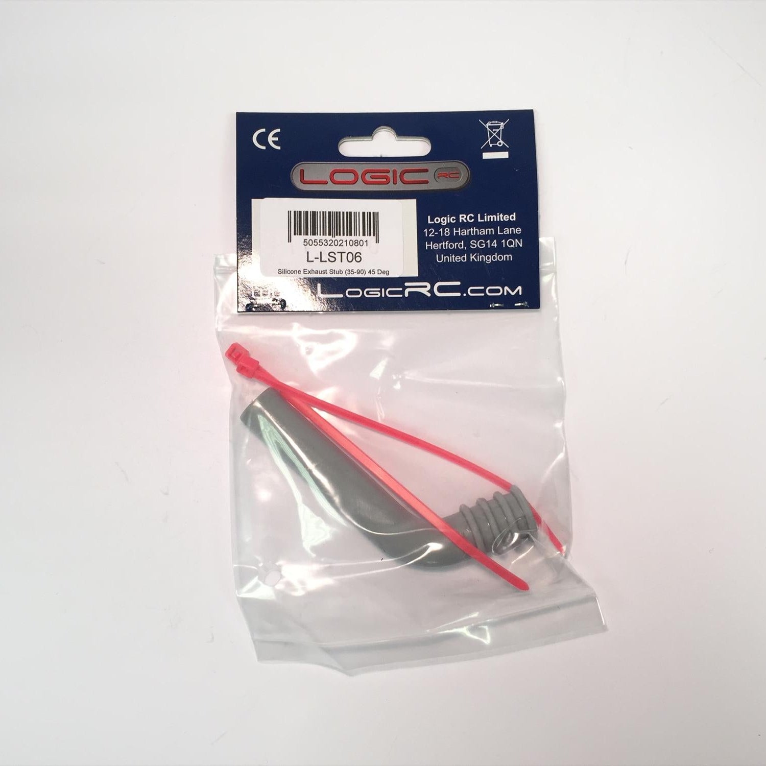 Logic Silicone Exhaust Deflector 7mm 45 Deg LST06