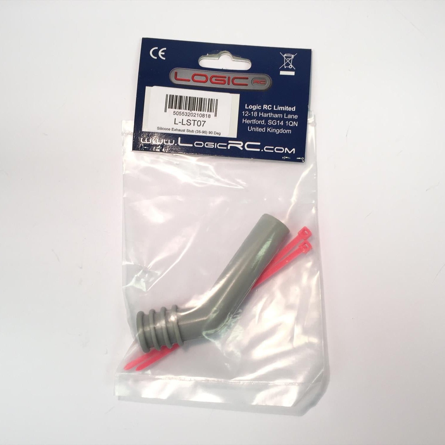 Logic Silicone Exhaust Deflector 9mm 45 Deg LST07