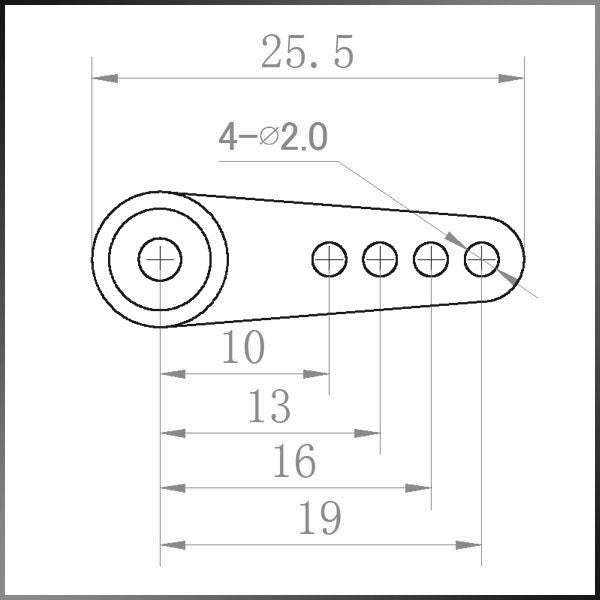 Aluminium Servo Arm (19mm) for MacGregor MG2611WHV MAC2611AL