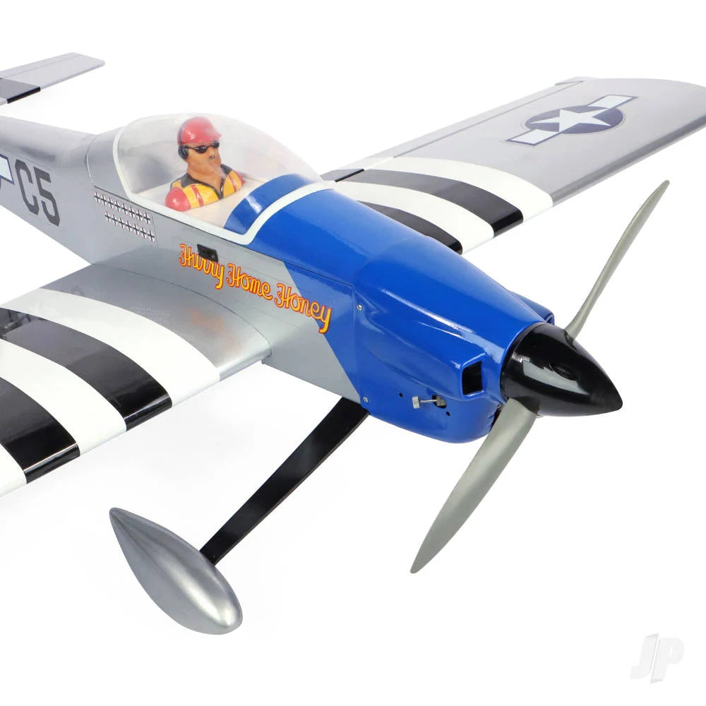Max-Thrust Ruckus, Balsa Pro-Built (7.5 - 8.5cc / 4s) 1.38m / 54in, P-51 MAXB-RUCKUS-P51