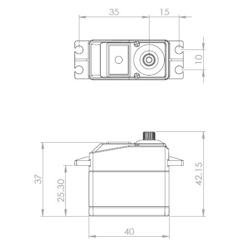 MKS DS1220 Coreless Servo 20mm, 24.9 kg/0.159s 3.8V - 6.8V