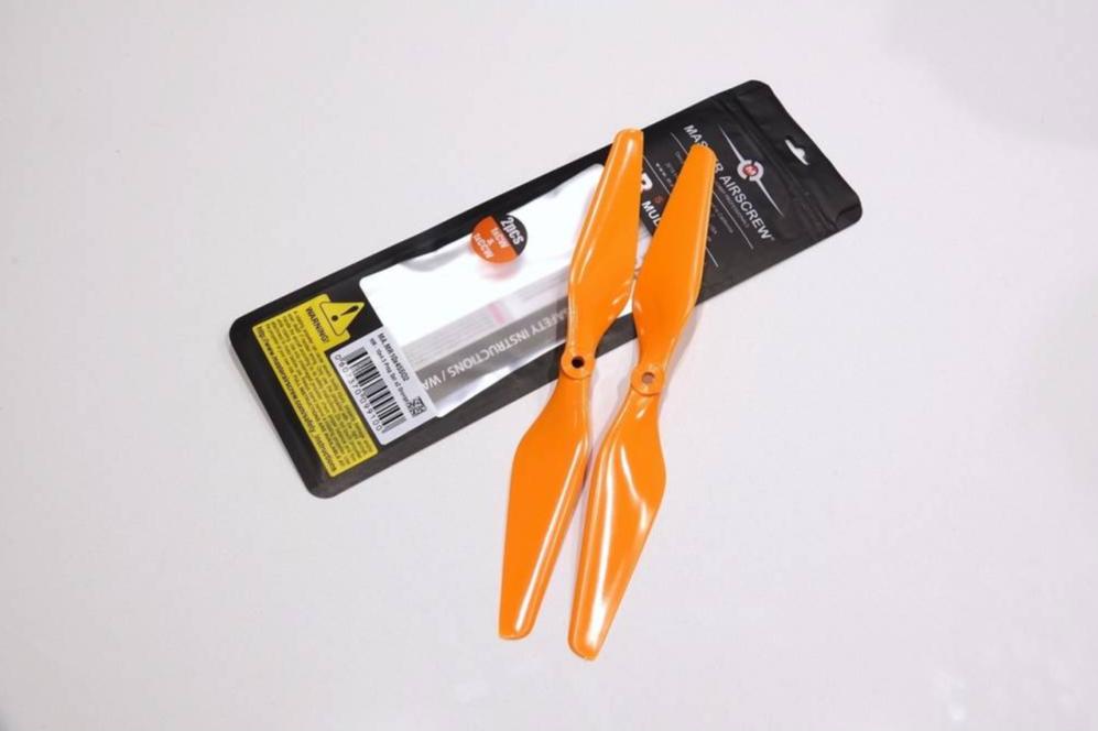 Master Airscrew 10 x 4.5" MR Propeller Set (x2) - Orange MASMR10X45SO2