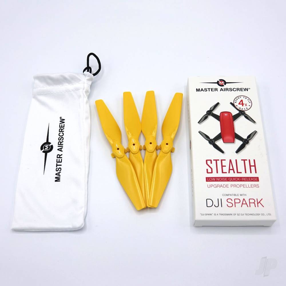 Master Airscrew 4.7 x 2.9 DJI Spark Stealth Upgrade Propeller Set (x4) - Yellow MASSP04729SY4 