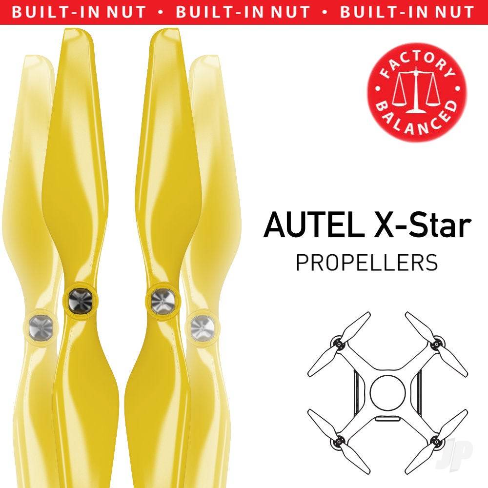 Master Airscrew 9.4 x 5" MR AU Propeller C Set (x4) - Amber Yellow for AUTEL x Star MASAU09450CY4