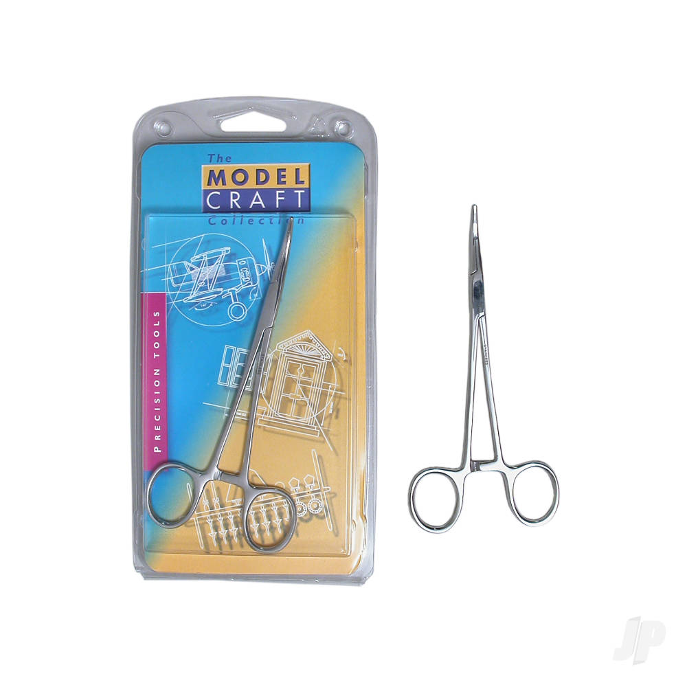 Modelcraft Locking Forceps 150mm Curved (PCl5046) SHSPCL5046 packaging in pack