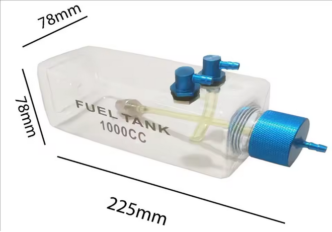 Nexus RC Fuel Tank 1000cc Photo with Dimensions picture