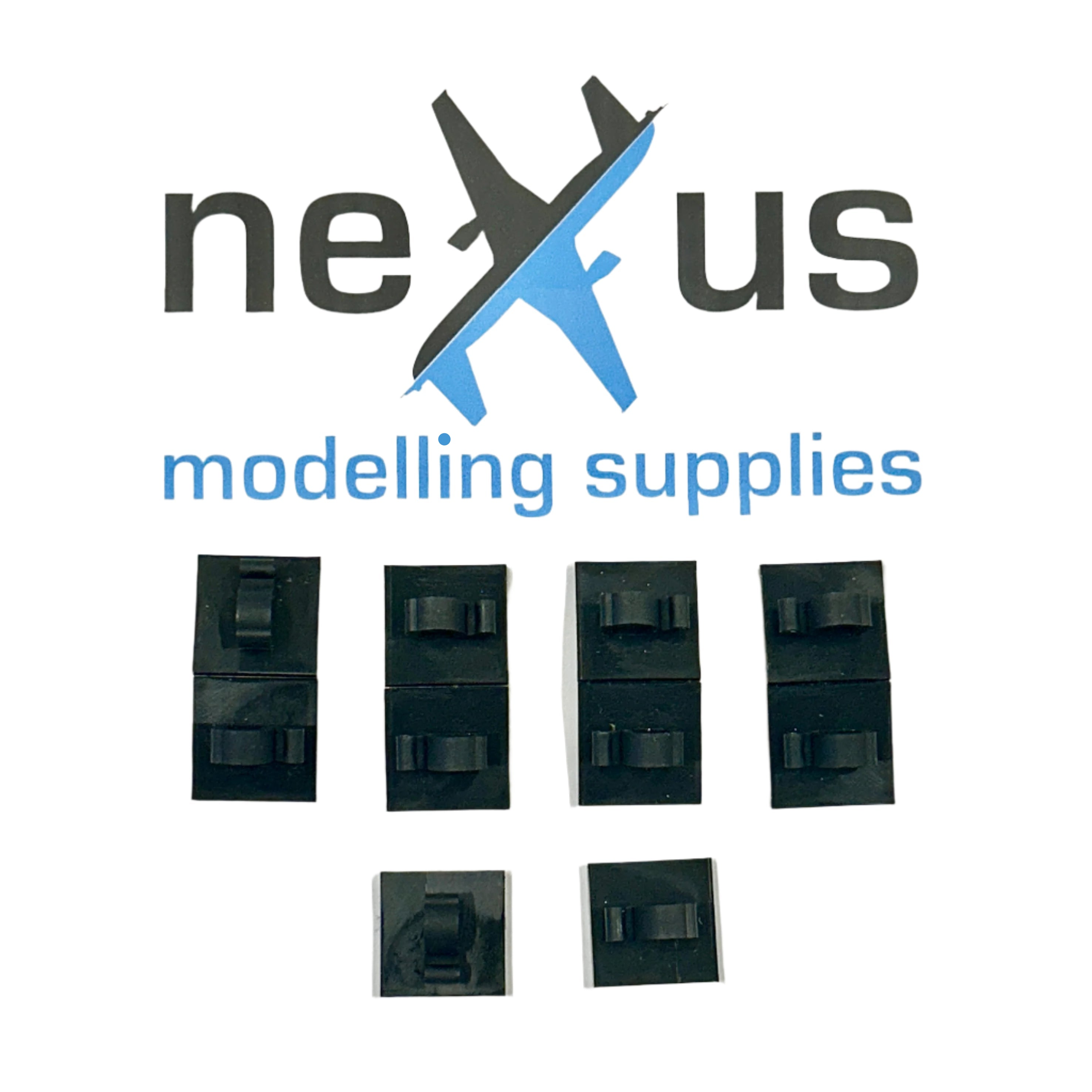 Nylon Cable/Tube Holder Clips with Self Adhesive Backing 6mm Black / 1