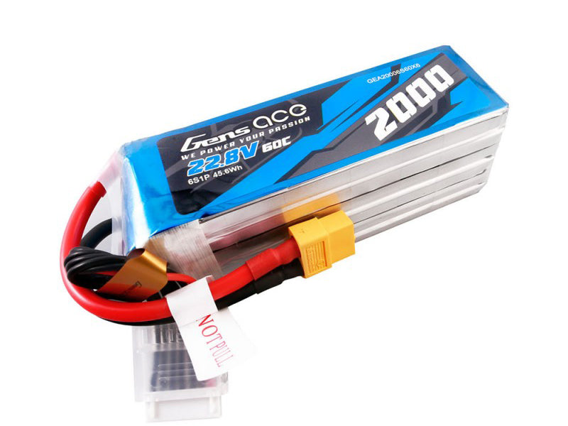 Gens Ace Li-Po HV 6S 22.8V 2000mAh 60C with XT60 G6H2000-60X6