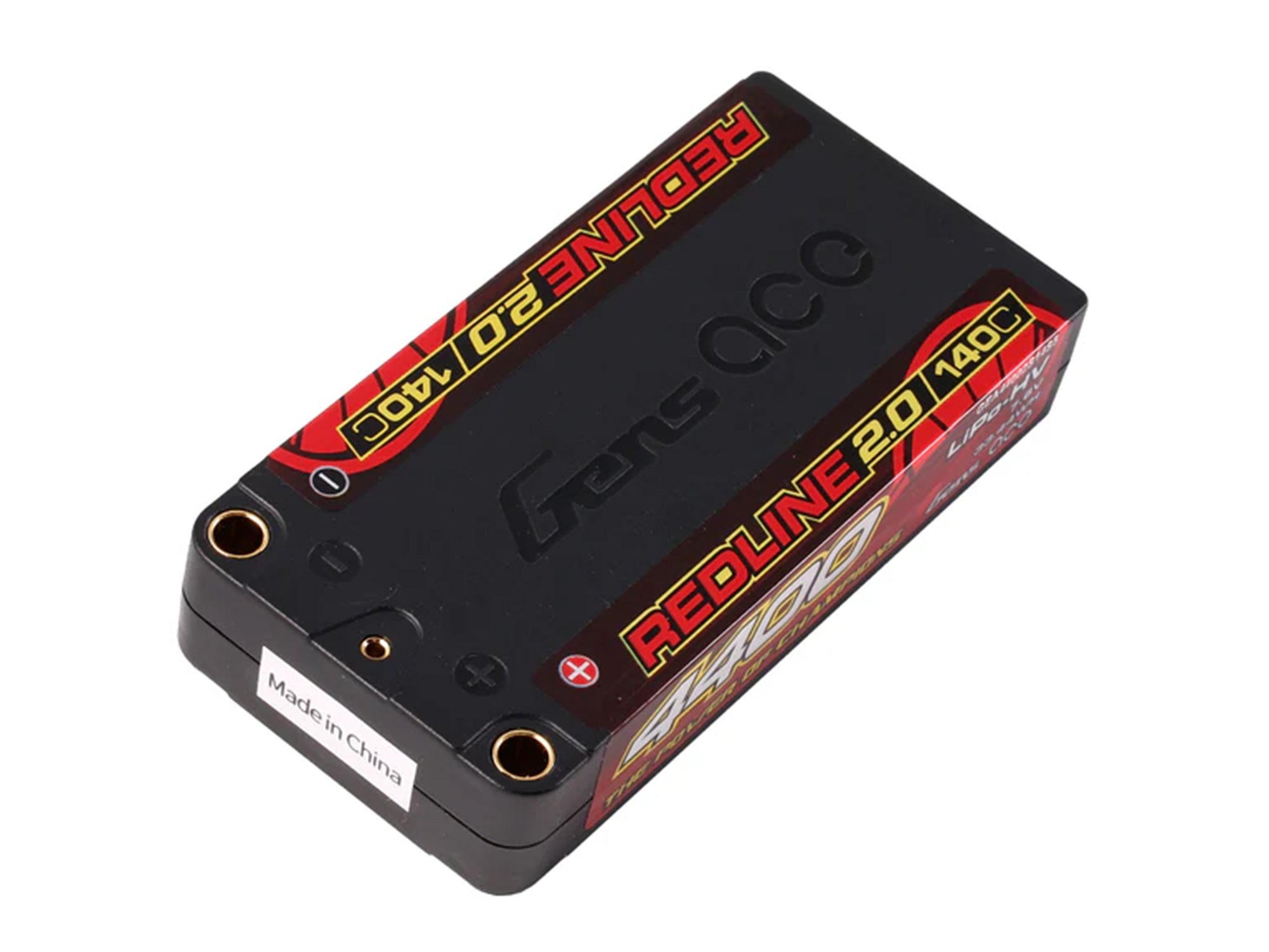 Gens Ace Li-Po HV Car Hard Case 2S1P 7.6V 4400mAh 140C RL2 Short 5mm GC2H4400S-140G5