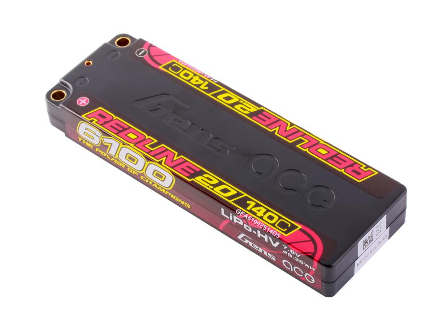 Gens Ace Li-Po HV Car Hard Case 2S1P 7.6V 6100mAh 140C RL2 with 5mm GC2H6100-140G5